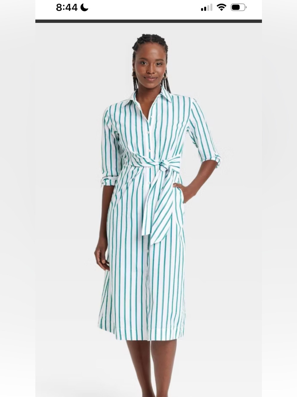 Universal Thread Striped Wrap Dress